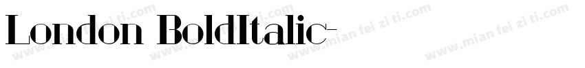 London BoldItalic字体转换